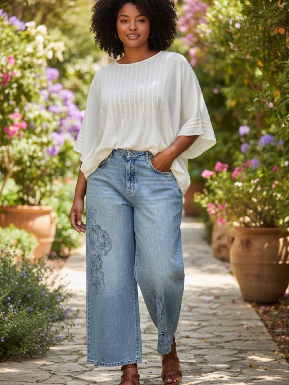 NWOT Pilcro by Anthropologie Denim Embroidered Jeans, Plus Size 22W